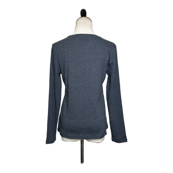 Talbots gray cotton long sleeves crew neck t shirt size small - Picture 2 of 8